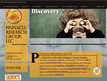 Tablet Screenshot of pinnacleresearchgroup.com